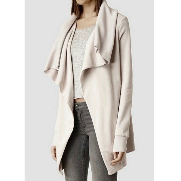 Allsaints Mila Dahlia sweatshirt cardigan sweater top - Picture 2 of 10